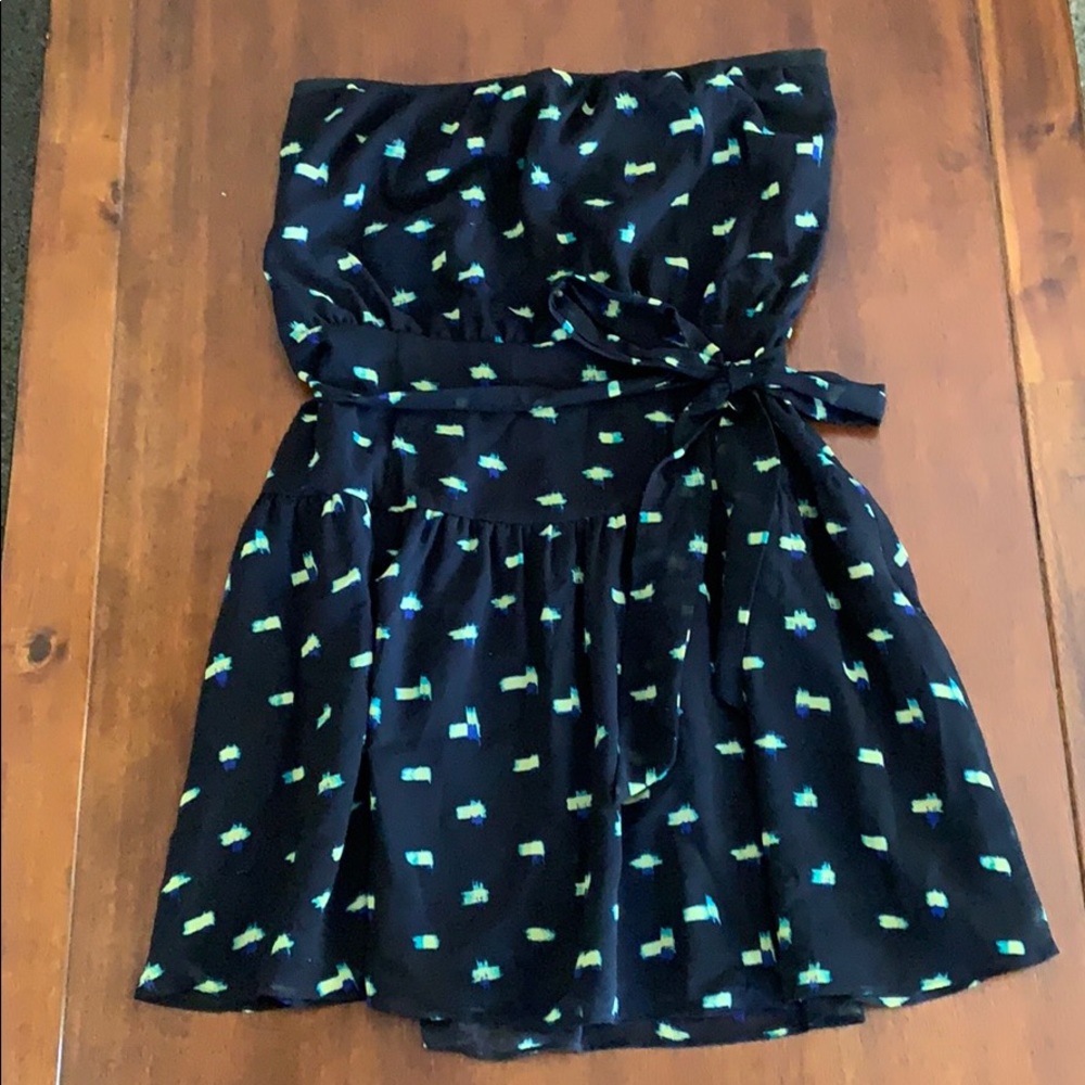 Strapless Dress with Tie around waist